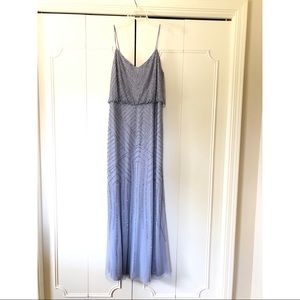 Adrianna Papell beaded gown - size 14 - grey